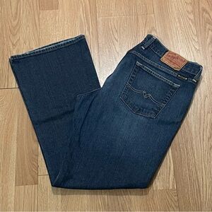 Lucky Brand Women’s 34x30 Bootcut Jeans Dark Blue Mid Rise Denim Western